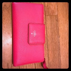 Fossil hot pink wallet